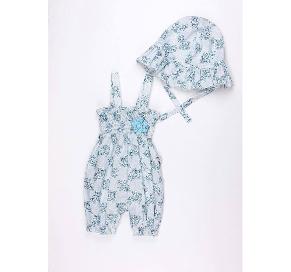 Blauwe Jumpsuit met zonnehoedje