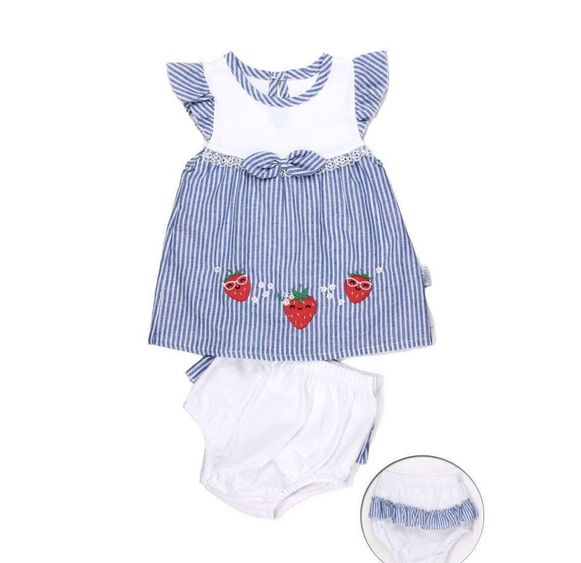 Kleedje Blauw - Aardbeien