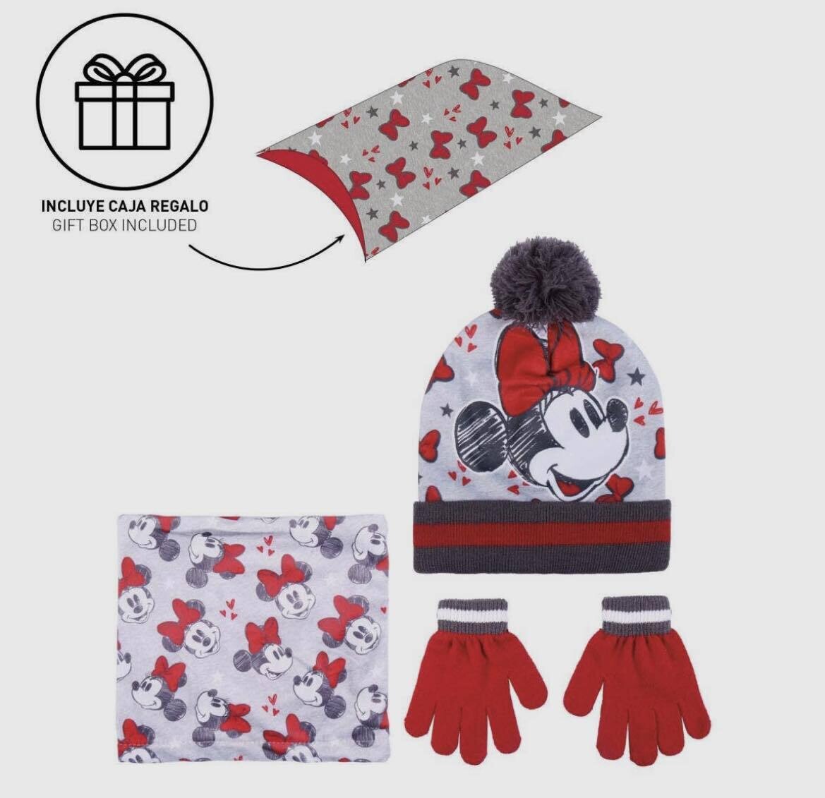 3-delig set minnie mouse