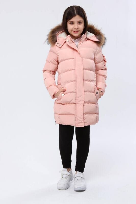 Winter jas Lang Roze