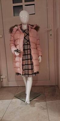 Roze meisjes jas / lang met kap