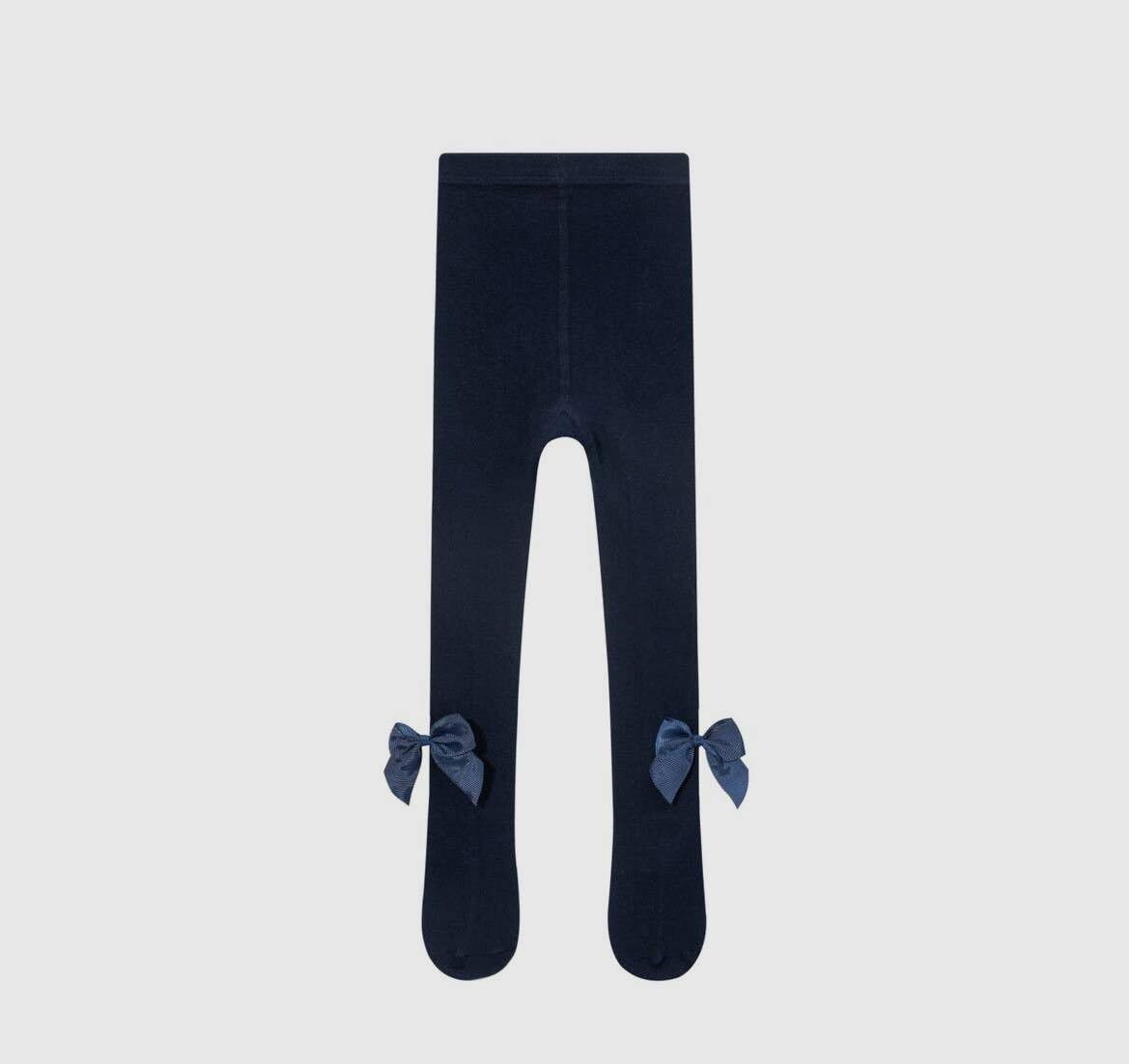 Kousenbroek newness met strik donker blauw