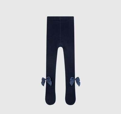 Kousenbroek newness met strik donker blauw