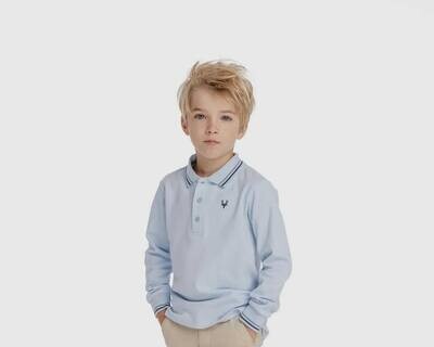 Poloshirt met lang mouwen Blauw