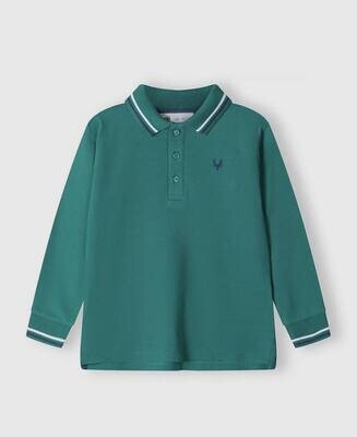 Poloshirt met lange mouwen Groen
