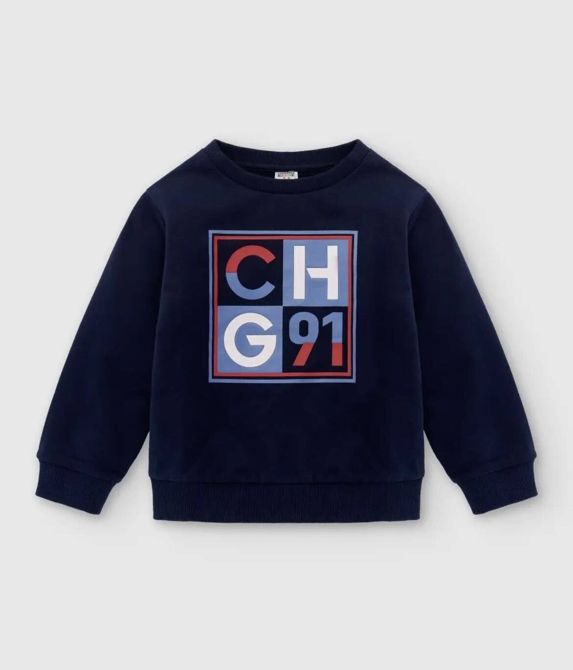 Marineblauw gesloten sweater