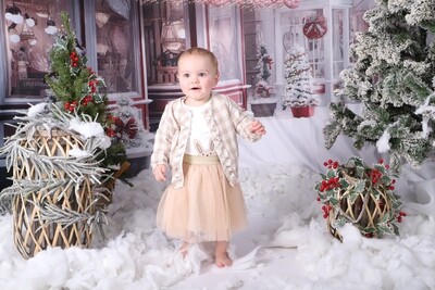 3-delige babymeisjesjasje, rok en bodyset