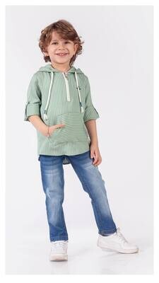 Zomer setje Hemd met kap en jeans