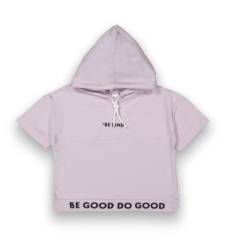 Croptop T-shirt met kap