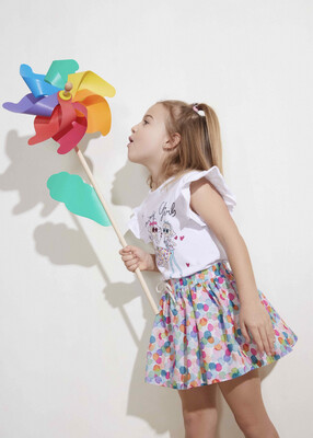 Setje Met Rokje gekleurde balletje