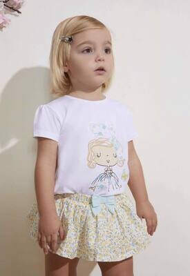 setje van t-shirt en rok broekje