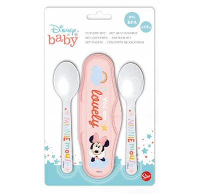 Minnie / Mickey mouse lepel setje