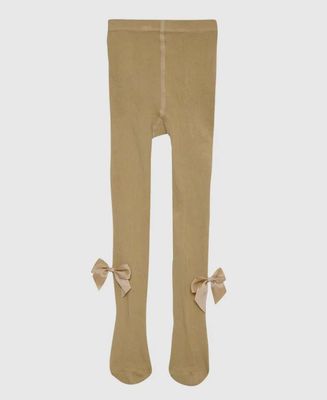kousenbroek met strik camel