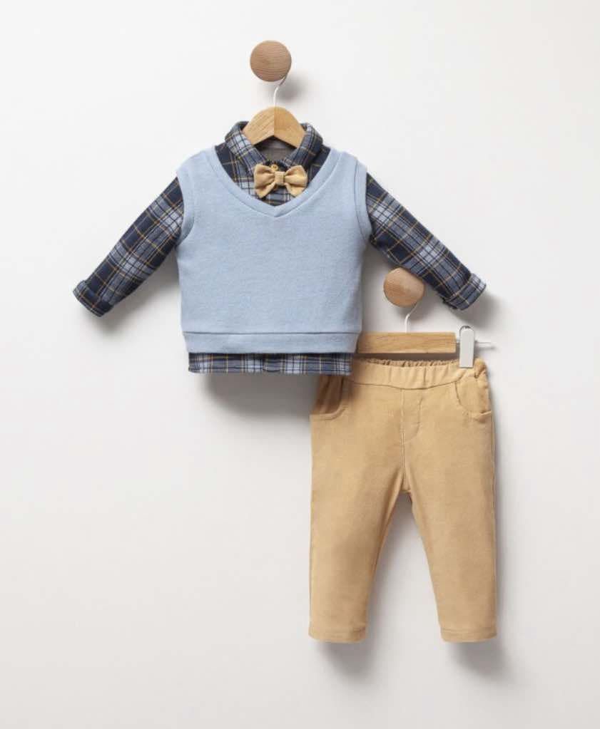 Baby Jongen 3-delig Shirt Vest en Broek
