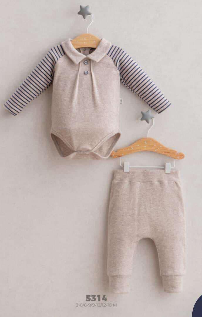 Baby Jongens 2-delige Onesie en Broeken