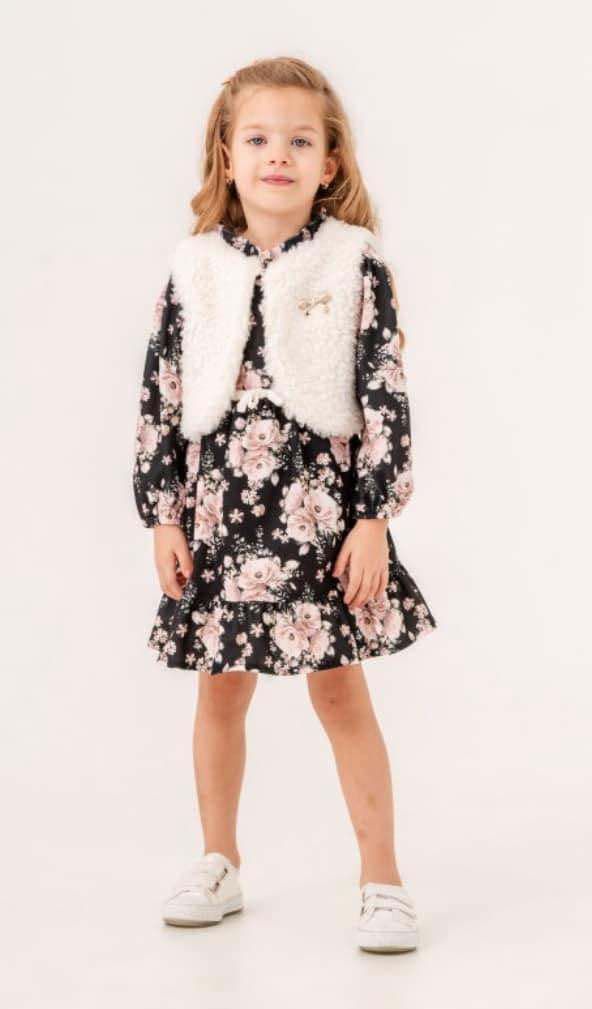 Meisjes jurk met vest
