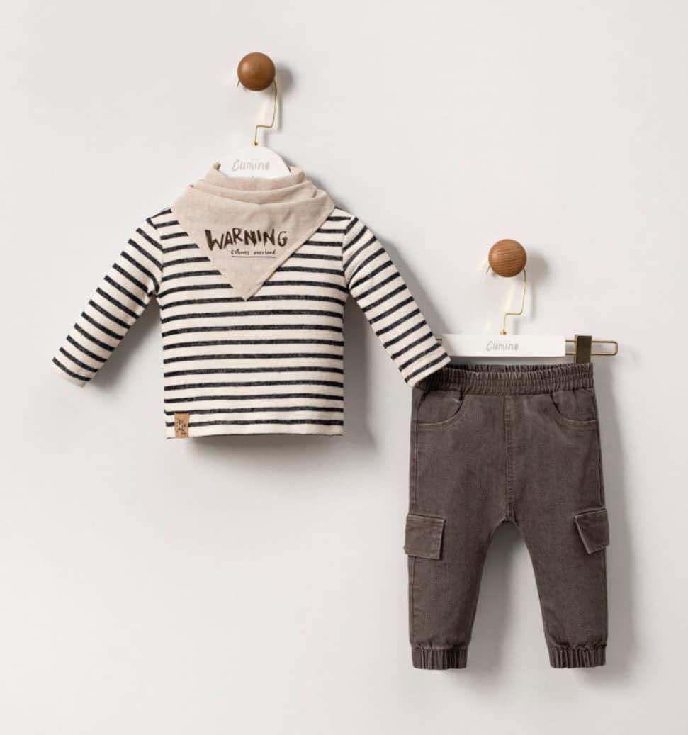 3-delige jongensbroek Flar Schort en Body Suit