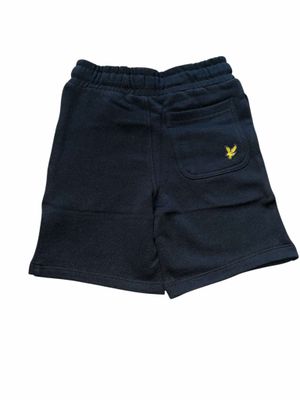 Korte zwarte broek met geel