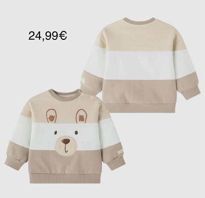 Baby jongen trui met beer gezicht