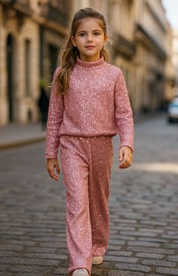 Feestoutfit glitters met topje en broek