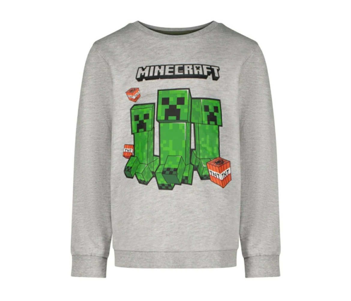 minecraft trui grijs