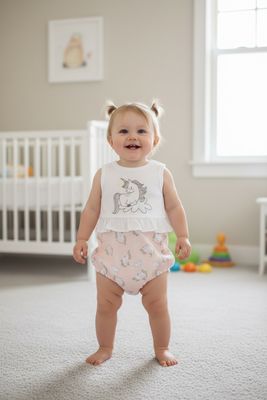 Pyjama voor babymeisjes zonder mouwen unicorn