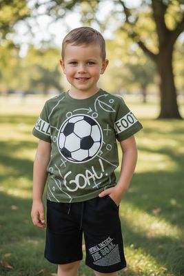 Voetbal outfit - Groen voetbal bal