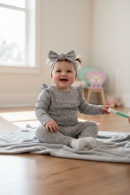 BLUE WHITE - BABY GIRL SET