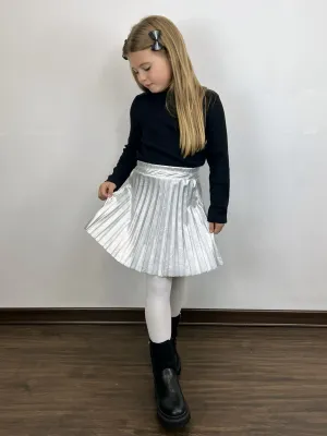 Setje zilveren rokje en zwart truitje