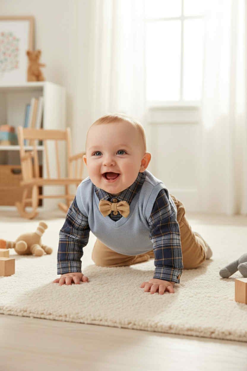 Baby Jongen 3-delig Shirt Vest en Broek