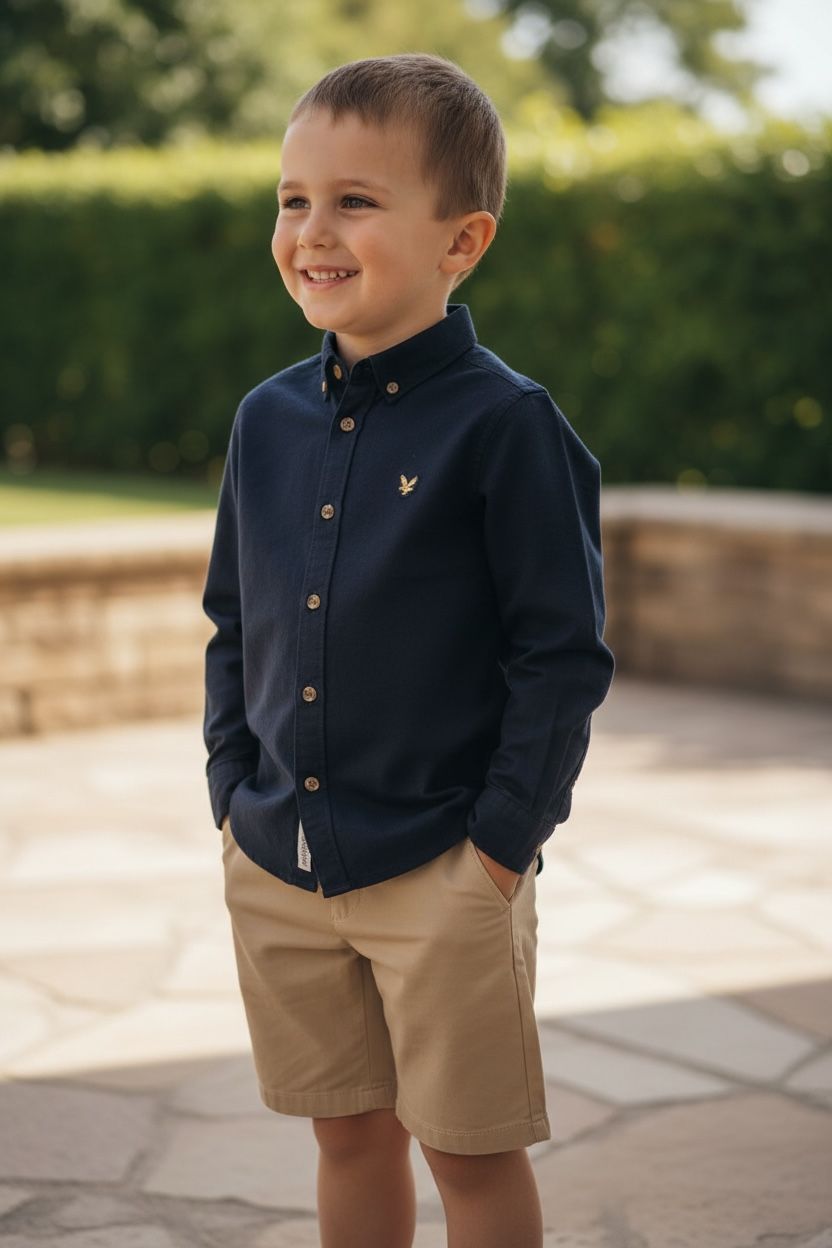 Donkerblauwe hemd Katoen