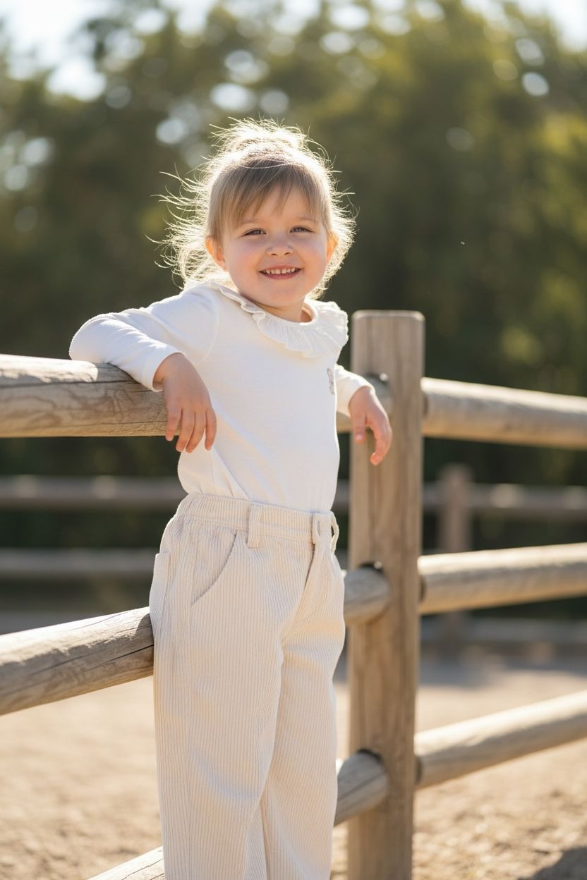 Mini rebels broek beige