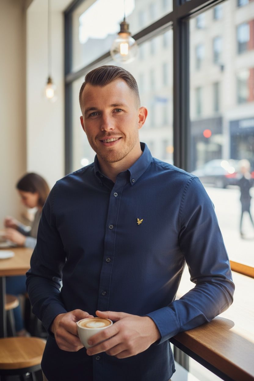 mannen hemd Blauw winter