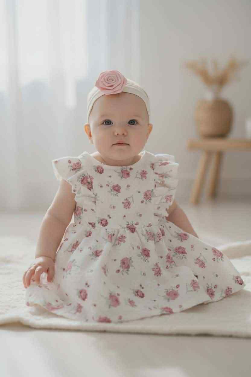 Bloemenkleedje met haarband