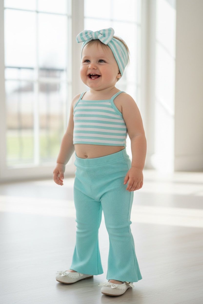 zomer setje met broekje en topje / haarband