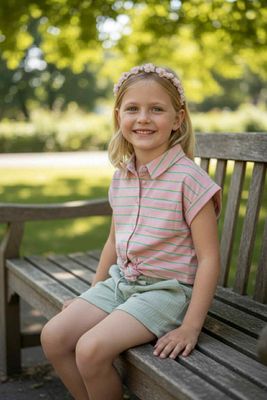 KAKIE BROEK met rekker en strik