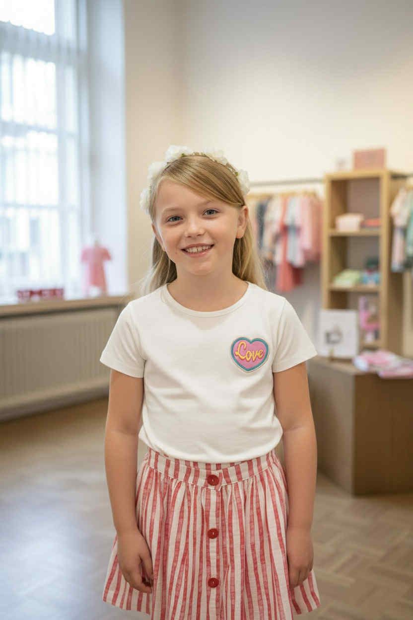 T-SHIRT met regenboog hartje