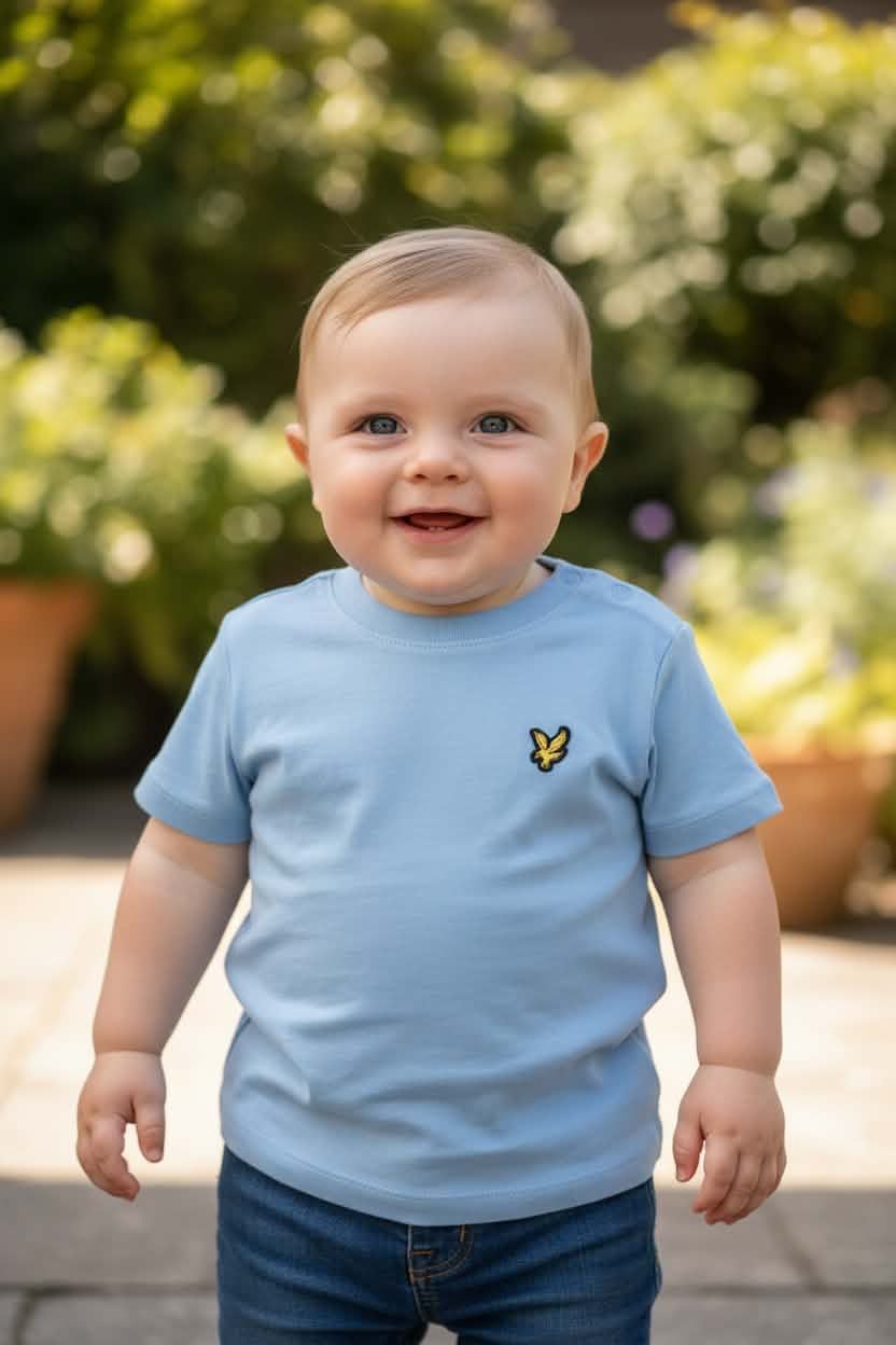 T-Shirt licht blauw baby