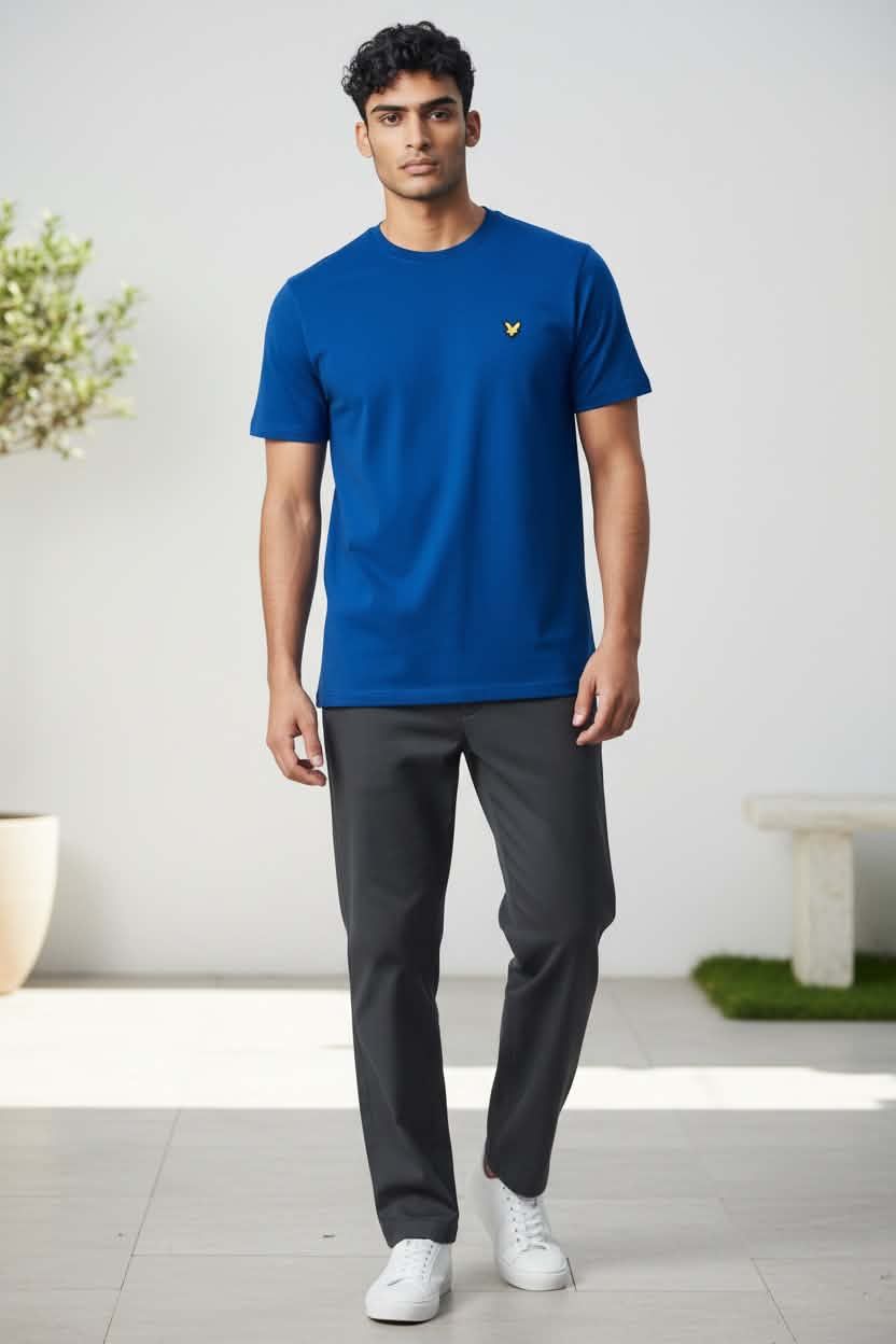Blauwe t-shirt dikke stof
