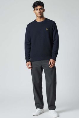 Trui NAVY wafelvorm