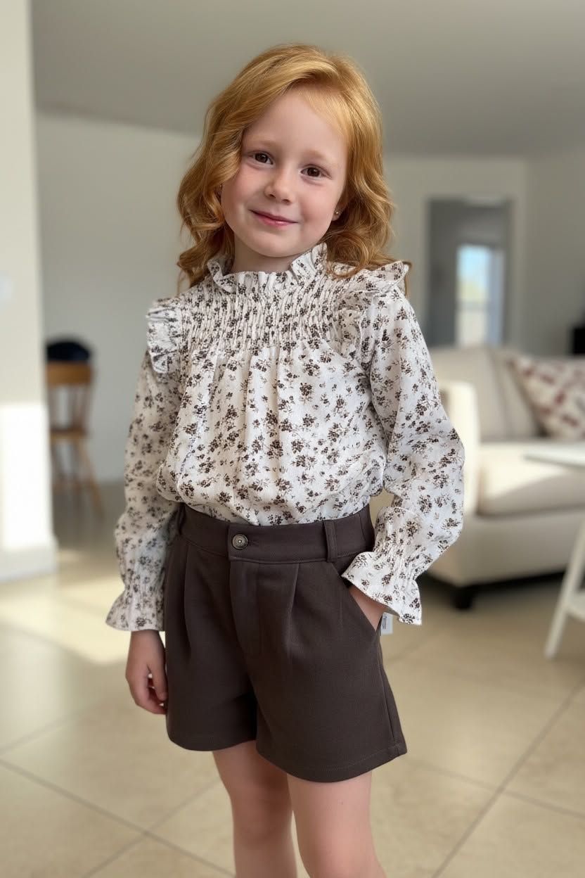Donker bruin kort winter broek