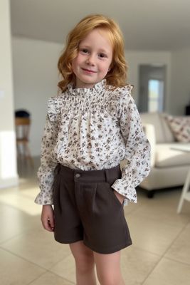 Donker bruin kort winter broek