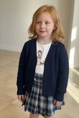 BLAUW truitje met knopjes