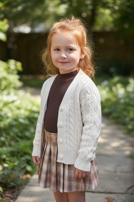 Trui met knopjes BEIGE
