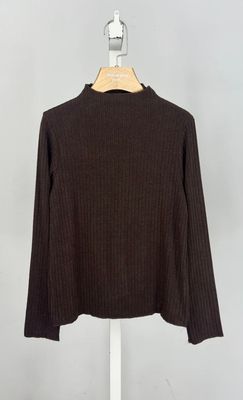 T-Shirt met lange mouwe DONKER BRUIN