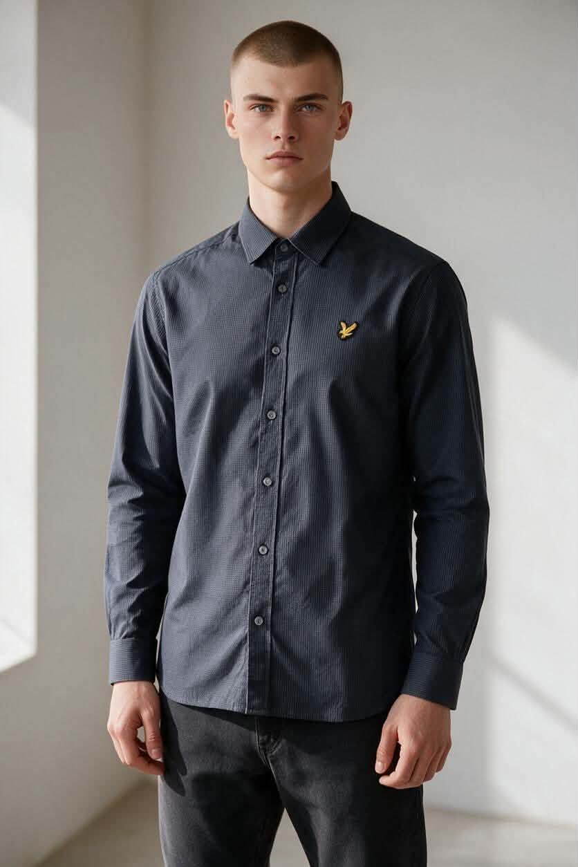 HEMD ( navy en zwarte hokjes)