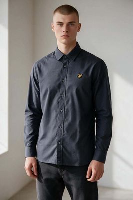 HEMD ( navy en zwarte hokjes)