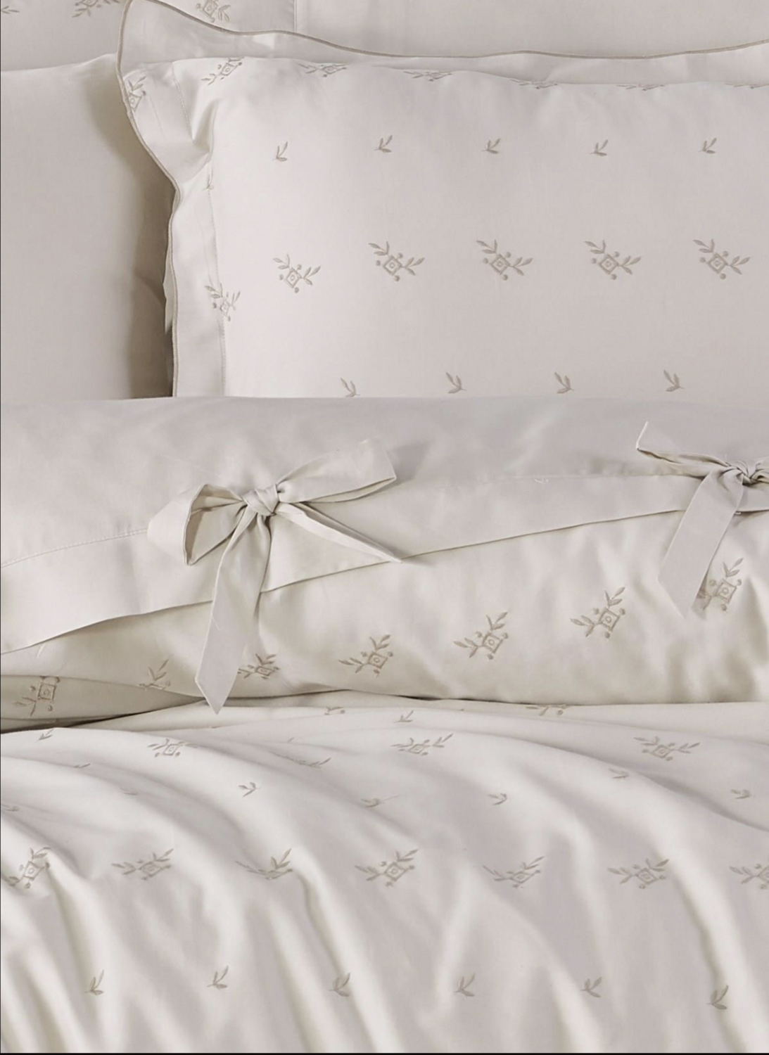 Ecocotton carmen 2 person bedding set 100% organic cotton sateen  brocaded beige 200X220 CM