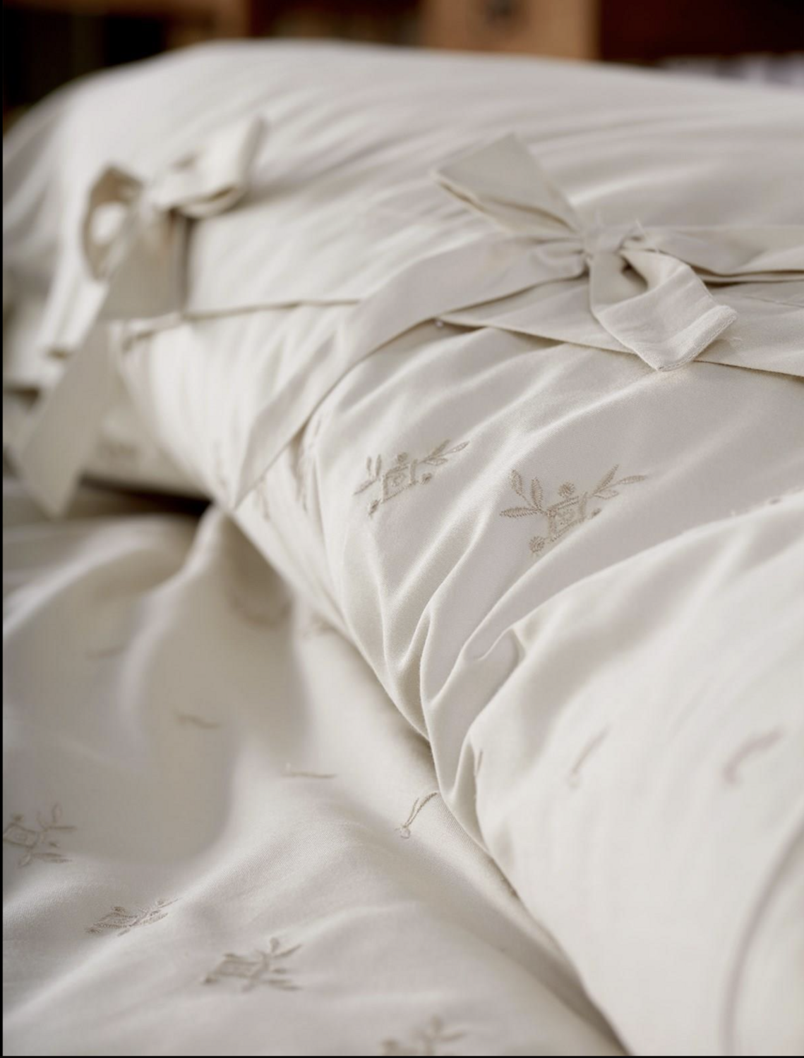 Ecocotton carmen 2 person bedding set 100% organic cotton sateen  brocaded beige 200X220 CM