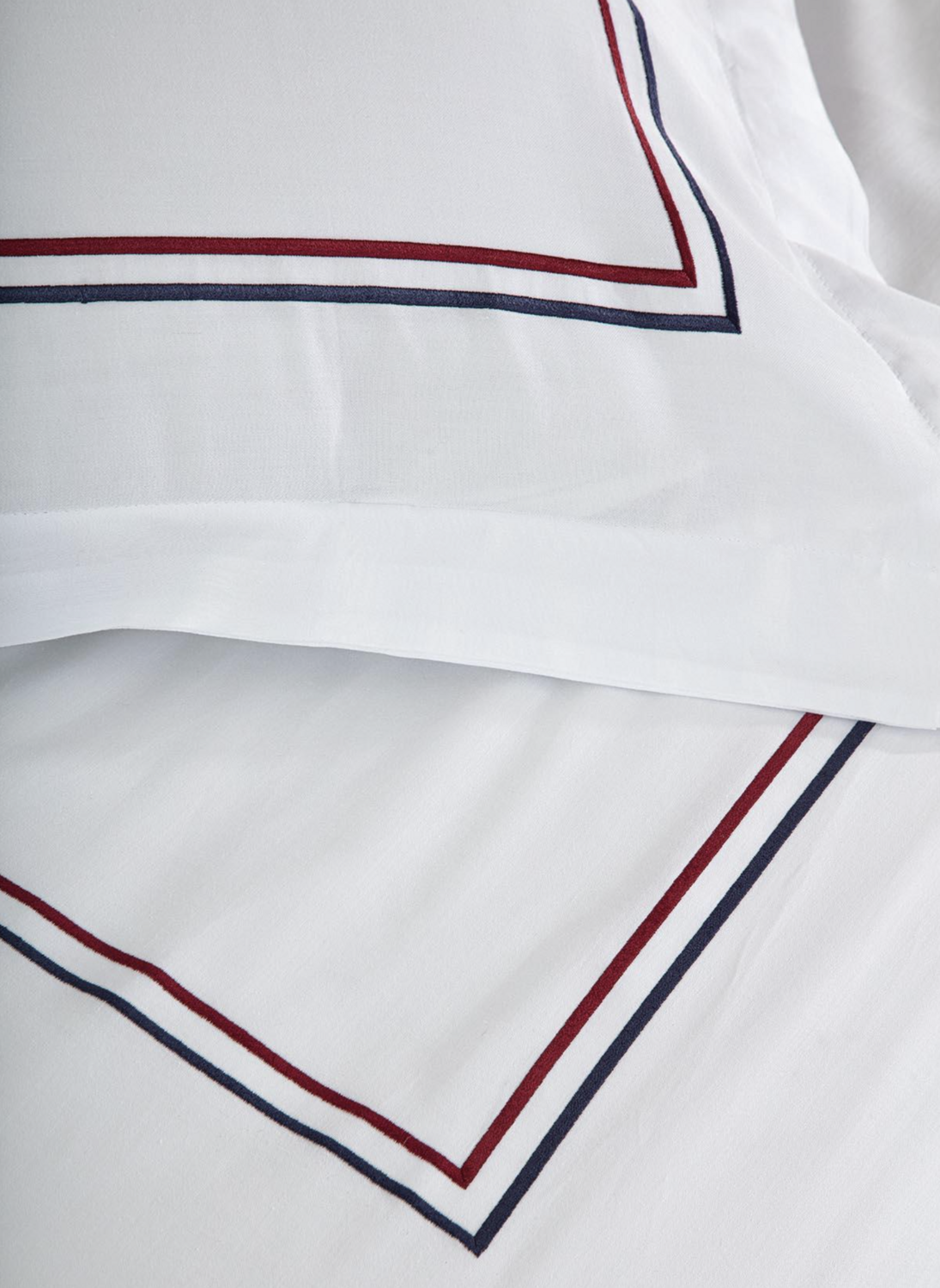 Ecocotton Line 2 person Duvet Cover 100% Organic Cotton Sateen Embroidered White 200x220 Cm